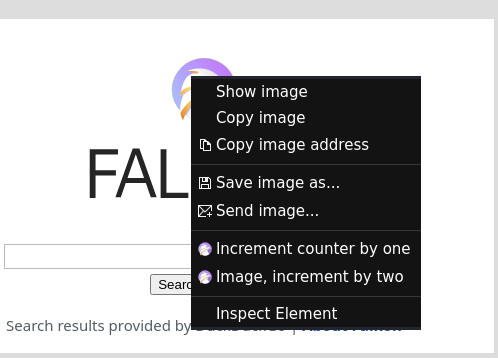 Populated context menu
